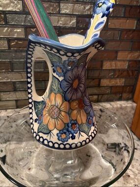 Unik Cream Polish Pottery Plate with Maker's Marks